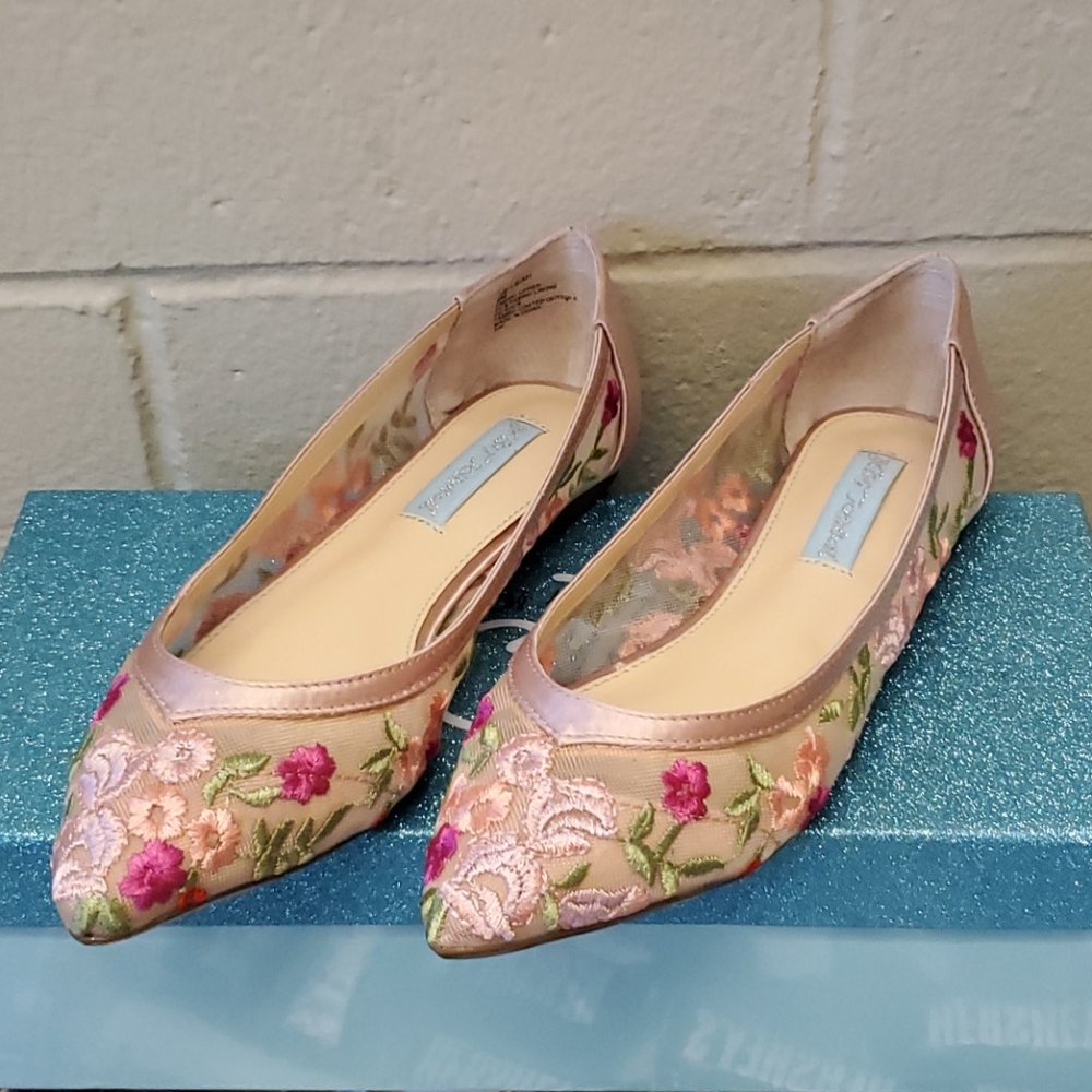 [Spring SALE Women's Shoes] flats pink mesh floral